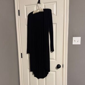 Express Elegant Black Long Sleeve Duster